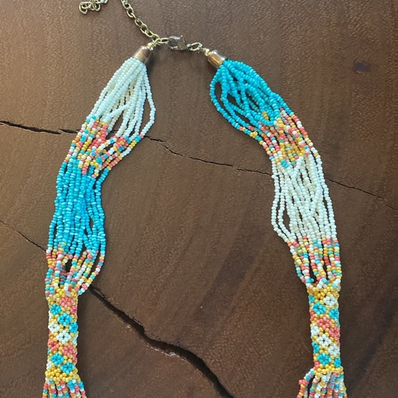 Multicolor Beaded Necklace/ 16”-18” - Picture 3 of 10